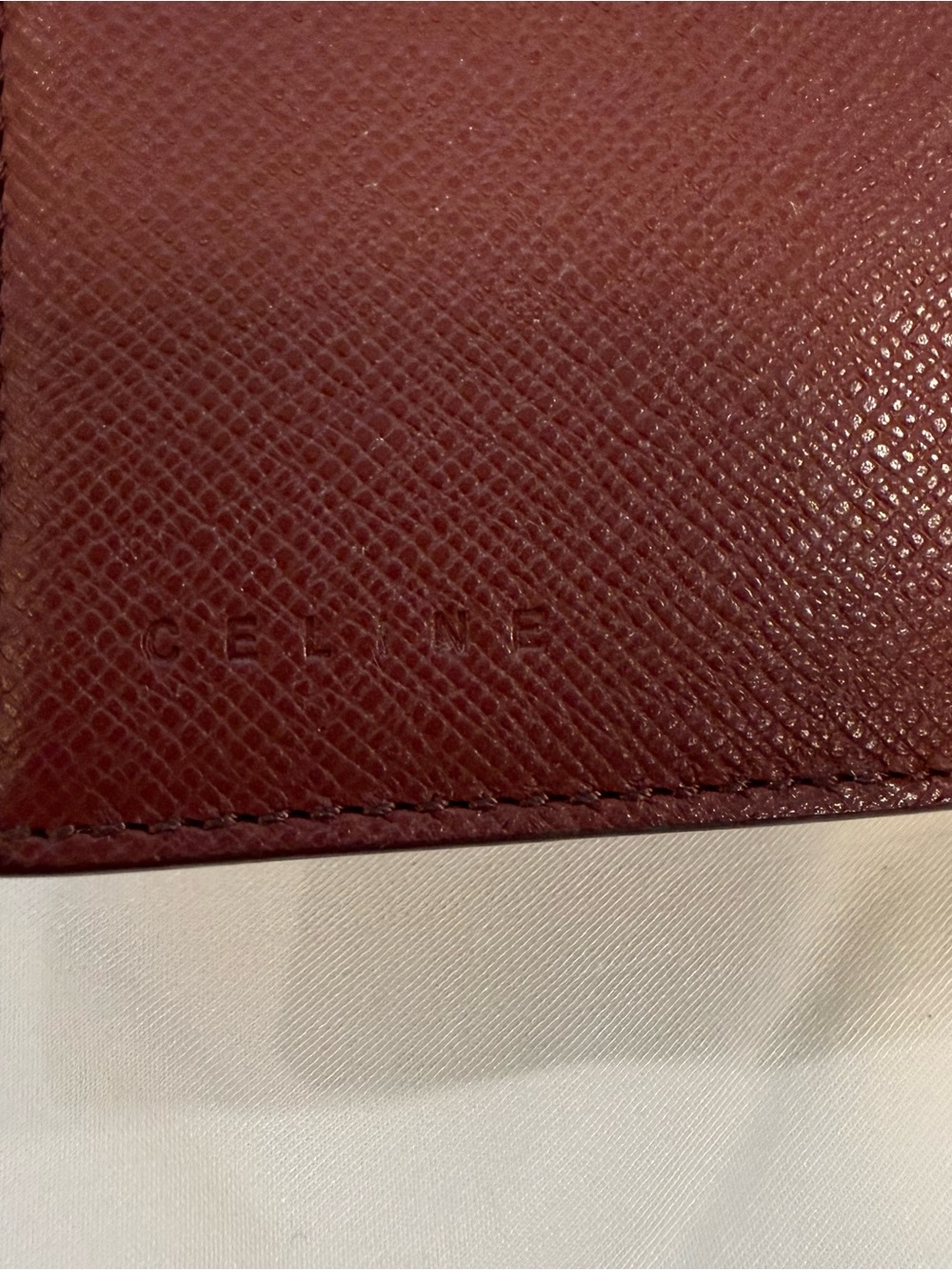 Celine Red Horse-Print Clasp Wallet - Picture 6 of 7